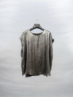 Women's Metallic Tank Top in Silver
